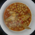 El cooksnap de Alfa Omega cuando hizo Garbanzos con alitas de pollo, especia y toque de pimentón.