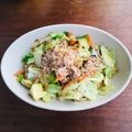 くーちなし's cooksnap of when they made 【簡単節約】さば味噌煮缶で焼きうどん.