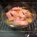 El cooksnap de Iris Porta Pirris cuando hizo Bacalao al horno con patata encebollada.