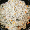 El cooksnap de monica cm cuando hizo Pasta con gambas, gulas y nata.