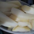El cooksnap de Huda Mariam cuando hizo Papas del aire (chayote) en almíbar.