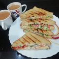 Aruna Thapar's cooksnap of when they made Grilled cheese vegetables Sandwich.