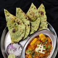 Disha Prashant Chavda's cooksnap of when they made પાલક નાન અને પીંડી છોલે (Spinach Naan Recipe In Gujarati).