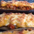 El cooksnap de Nëko 27 cuando hizo 178. Berenjenas rellenas de carne picada.