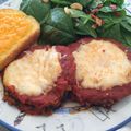 86twin's cooksnap of when they made eggplant parmesan.