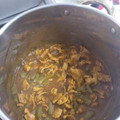 El cooksnap de Iahaneli Hernandez cuando hizo Bistec al chile Pasilla con nopales.