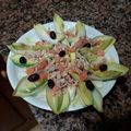 El cooksnap de Marcel cuando hizo Ensalada de endivias, con salmón ahumado, aguacate y tomate.