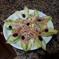El cooksnap de Marcel cuando hizo Ensalada de endivias, con salmón ahumado, aguacate y tomate.