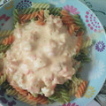 El cooksnap de herminiaro cuando hizo Macarrones con salmón ahumado y langostinos.