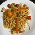 El cooksnap de Dominique Kenique cuando hizo Noodles al Wok con pollo y verduritas con salsa teriyaki.