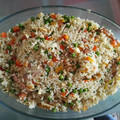 El cooksnap de Irenice cuando hizo Arroz tres delicias.