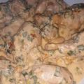 El cooksnap de Cintia Varone cuando hizo Pollo con crema y cebolla de verdeo.