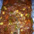 Ummul Kulthum Isawa's cooksnap of when they made Mincemeat corn stew.