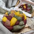 il Marcella Sweetly Elvie quando ha preparato Treccia di Pane arcobaleno