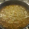 El cooksnap de Adriana Zambrano cuando hizo Sopa de conchitas con carne molida.