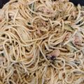 El cooksnap de Angie Perálvarez Fernández cuando hizo Spaghetti pasta y calabacín al pesto con atún.
