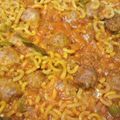 El cooksnap de Luisa Hurtado cuando hizo Fideos perla con butifarra de rovellons y pimiento verde.