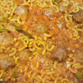 El cooksnap de Luisa Hurtado cuando hizo Fideos perla con butifarra de rovellons y pimiento verde.