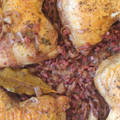 El cooksnap de Los Cocinomanos cuando hizo Cuartos traseros de pollo con salsa de cebollas y vino tinto al orégano.