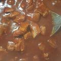 El cooksnap de Lucero Torres cuando hizo Carne de res con chile colorado.