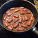 El cooksnap de juantxo cuando hizo Salchichas al vino tinto.