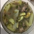 El cooksnap de Alexis ureña cuando hizo Sopa de menudos de pollo.