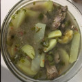El cooksnap de Alexis ureña cuando hizo Sopa de menudos de pollo.