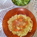 El cooksnap de Su Flores cuando hizo Fideos caseros con salsa fileto liviana!.