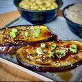 El cooksnap de Fundación Argentino-Holandesa de Solidaridad cuando hizo Nasu dengaku (Berenjenas con salsa de miso agridulce).