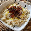 El cooksnap de Ben! cuando hizo Rigatoni cremoso de mascarpone y crujiente de bacon.