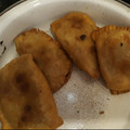 El cooksnap de Ana Maria. Cerda cuando hizo Pierogi ruskie (receta polaca).