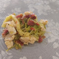 El cooksnap de Diego Carda Roca cuando hizo Espaguetis de calabacín con jamón ibérico y pechuga de pollo.