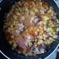 El cooksnap de Lopez Corea Bladimir Lennin cuando hizo Pollo a la jardinera (con verduras).