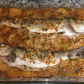 El cooksnap de Mariluz cuando hizo Lubina al horno con patatas.