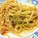 El cooksnap de Edu cuando hizo Macarrones carbonara de calabacín y bacon.