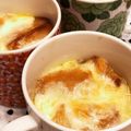 ふたごママちゃん's cooksnap of when they made 食パンで＊絶品オニオングラタンスープ.