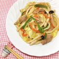 ぽんしゅラブ子's cooksnap of when they made 簡単ランチ☆オイスターソースで焼きうどん.