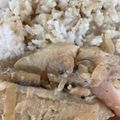 El cooksnap de denise cuando hizo Filete de pescado con salsa cremosa de champiñones.