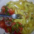 Grace Aholo's cooksnap of when they made Chips and kachumbari.