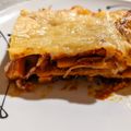 Thorsten's cooksnap of when they made Kürbis Lasagne.
