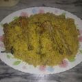 Mrs. Rashid's cooksnap of when they made Chicken biryani.
