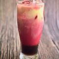 Cooksnap Dapur Yusfarisyia semasa beliau membuat Air Sirap Bandung Float 3 Layer (Maraton Raya - #Minuman).
