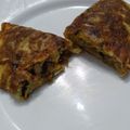 El cooksnap de Javier Vázquez cuando hizo Tortilla de Berenjena, Cebolla y Queso.