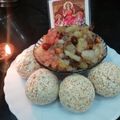 Aruna Thapar का कुकस्नैप जब उन्होंने चौलाई के लड्डू (cholai ke laddu recipe in Hindi) बनाया था।