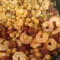 El cooksnap de Sandra cuando hizo Garbanzos con gambas y chorizo.