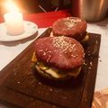 El cooksnap de Ben Lúz cuando hizo Hamburguesa de garbanzo con pan de remolacha.