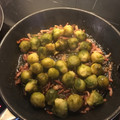 El cooksnap de Nacho Albarrán cuando hizo Coles de Bruselas a la miel y mostaza.