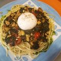 El cooksnap de vivazapata80 cuando hizo Tallarines con burrata y pesto de espinacas.