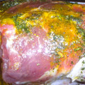 El cooksnap de Chefi Martinez cuando hizo Aguja de cerdo rellena con queso y bacon.