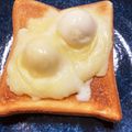 yukaneママ's cooksnap of when they made 雪見だいふくトースト！チーズの塩味が最高.